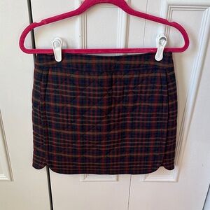 Sezane Plaid Mini Skirt
